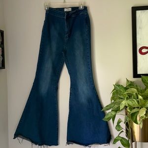 Free people float on flare bellbottoms short